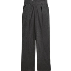 3XL - Damen Hosen H&M Elegant High Waisted Trousers - Dark Grey Marl