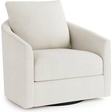 Bernhardt Astoria White Fabric Swivel Accent Chair Armchair