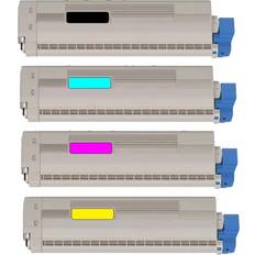 Compatible OKI MC853dn Toner Cartridges 4 Pack - 45862840