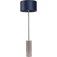 Blue Floor Lamps ValueLights Lexy Velvet Drum Shade 150 x 45 x 45 cm Floor Lamp