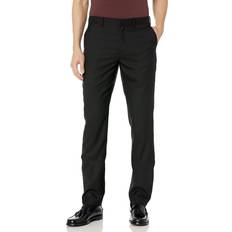 Men - Yoga Pants Slim Fit Solid Textured Pant - Black