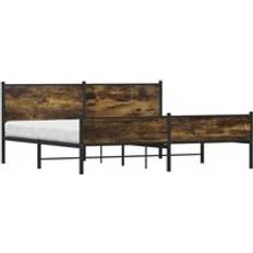 Senge & Madrasser vidaXL Uden Madras 193x203 cm Metal Røget Sengeramme