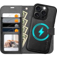Apple iPhone 16 Pro Max Wallet Cases Ocase OCASE for iPhone 16 Pro Max Case Detachable Wallet Case with Card Holder, [2 in 1] PU Leather Flip Folio Case with RFID Blocking Stand Wrist Strap Shockproof Phone Cover 6.9 Inch 2024, Graphite