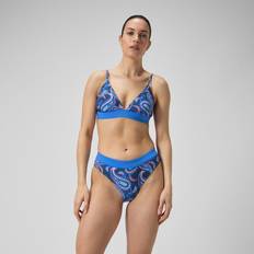 Beige Bikini Sets Speedo Women's Printed Banded Triangle Bikini - Blau