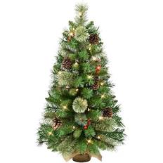 Transparent Christmas Trees Puleo International 3Ft Pre-Lit Artificial - Green Christmas Tree