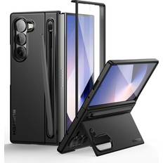 Samsung z fold 6 Suritch for Samsung Galaxy Z Fold 6 Case with Kickstand and New Slim S Pen Holder, Built-in Screen Protector, Phone Case for Z Fold 6 2024 [S Pen NOT Included]-Black