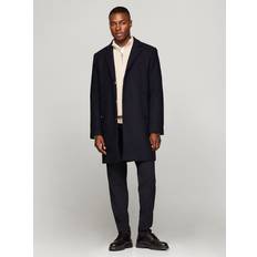 Unisex - Wool Coats Tommy Hilfiger Wool-Blend Casual Coat - Navy