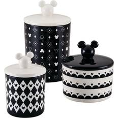 Hand Painted Kitchen Storage Monochrome 2.2c Ceramic Canister - Black Kitchen Container