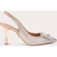 Gold - Women Ballerinas Carvela Virtue Flat Ballet Flats - Gold Fabric