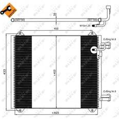 Motorthermostate NRF Klimakondensator Audi A2 465 mm