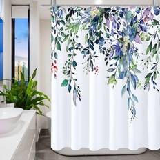 Bathroom Accessories LLSCL Purple Droop Leaves Fabric Shower Curtain Liner 72 x 72