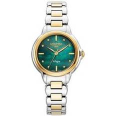 Roamer Swiss Made Allegra Ladies with Green MOP in a Gold IP Two Tone Case and Bracelet, Green