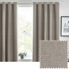 Furn Dawn 100% Blackout Thermal Eyelet Curtains 168 x 137 cm