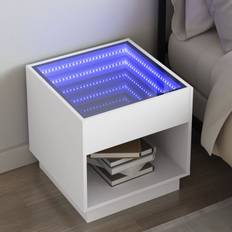 50.0 cm Sängbord vidaXL Infinity LEDs 50 x 50 x 50 cm Sängbord 50x50cm