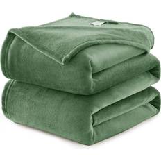 CozyLux Fleece Blanket Throw XL 300 GSM - Forest Blankets Green