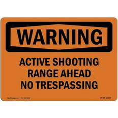 Office Supplies SignMission OSHA Warning Sign 12 x 18 in - Active Shooting Range Ahead