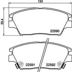 SsangYong Remsystemen Hella 8DB 355 025-741 Remblokkenset