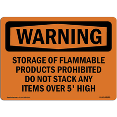 Office Supplies SignMission OSHA Warning Sign 12 x 18 in - Storage of Flammable