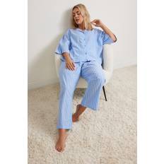 Blue Pyjamas Tekla Drawstring Pyjama Shorts - Boro Stripes