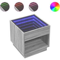 Møbler vidaXL Sofabord med Infinity LED-lys 50 x 50 x 50 cm Sengebord 50x50cm