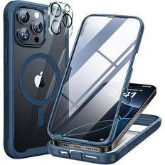 Miracase Magnetic for iPhone 16 Pro Case Full-Body Phone with Built-in Glass Screen Protector, [Compatible with MagSafe] Military Drop Proof 16 Pro Cover Bumper 6.3 inch, Blue
