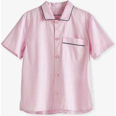 Hay Soft Pink Outline Contrast-trim Pyjama Shirt XS/S