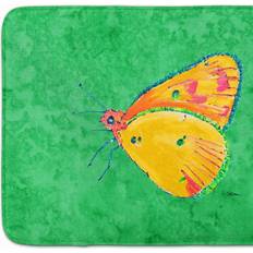 Orange Bathroom Accessories Butterfly Orange on Green Memory Foam Mat