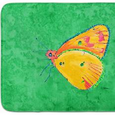 Bathroom Accessories Caroline's Treasures Butterfly Orange on Green Memory Foam Mat