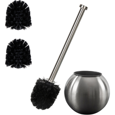 Red Toilet Brushes Bath Bliss Toilet Brush and Holder 14.5 In L X 4.5 In W X 15.4 In H