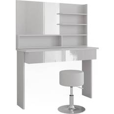 Blau Schminktische VICCO Azur 120 cm mit Hocker Schminktisch