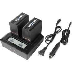 Shape NP-F980 Lithium-ion Two Batteries with NP-F Dual LCD Charger