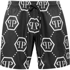 3XL Swimming Trunks Palm Angels Printed Swimming Trunks - Black