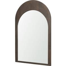 Mercana Celeste 36" x 22" Dark Brown Semi-Circular Wall Mirror