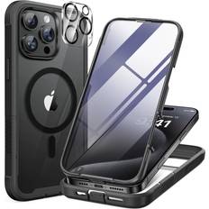 Magnetic Case with Built-in Glass Screen Protector for iPhone 16 Pro