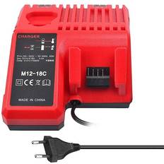 Willbond M12-18C Li-ion Battery Charger for Milwaukee Compatible with 12V, 14.4V, 18V C1418C 48-11-1815/1828/1840 M18 M14 M12 Lithium Battery