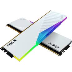 XPG DDR5 RAM Memory XPG Lancer RGB DDR5 6000MHz 64GB (2x32GB) CL30 UDIMM 288-Pins Desktop SDRAM DDR5 Dual Channel RAM Kit White Heatsink (AX5U6000C3032G-DCLARWH)