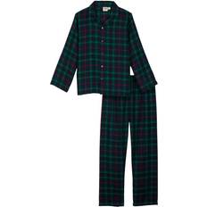 Girls - Green Pajamases Outdoor Kids Girls Nightgowns 2-Piece Pajamas Set - Blue Plaid