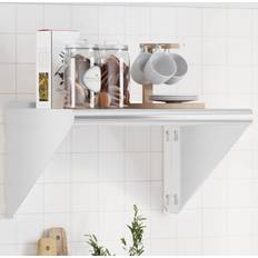 Plata Estanterías de Pared vidaXL 50 x 45 x 31 cm Silver Stainless Steel Wall Shelf