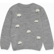 18-24M Pulls en Tricot Oveja Alpaca Baby Jumper - Light Grey