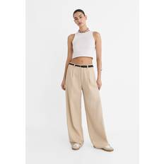 Damen - Gelb Hosen Cinq A Sept Stradivarius Leinenhose - Beige