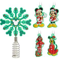 Hällmark Disney Mickey and Minnie Mouse 5" Miniature Topper Set of 5 Christmas Tree Ornament