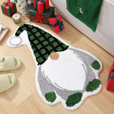 Tianfu Cute Dark Green Dwarf Bath Mat