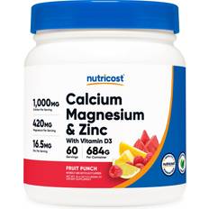 Fruit Vitamins & Minerals Nutricost Calcium Magnesium and Zinc Vitamin D3 24.4 oz