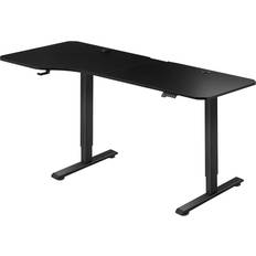 Juskys Electric Stepless Adjustable Black Writing Desk 72x160cm