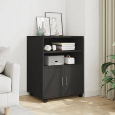 Negro Armarios vidaXL Rolling Black 60 x 48 x 81 cm Storage Cabinet