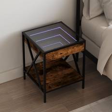 vidaXL with Infinity LED 40 x 40 x 49 cm Bedside Table 40x40cm