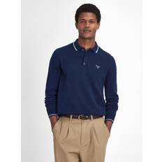 Wool Polo Shirts Barbour Nocton Knitted Polo Shirt - Navy