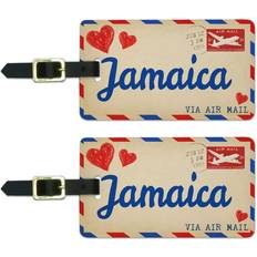 White Travel Accessories Graphics & More Air Mail Postcard Love for Jamaica