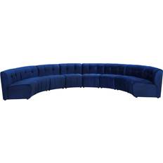 Blue - U-Sofas Meridian 8-Piece Velvet Modular Sectional Sofa