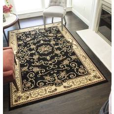 Rugs America Souvanerie Floral Area Rug 9'10 x 13'2 Black